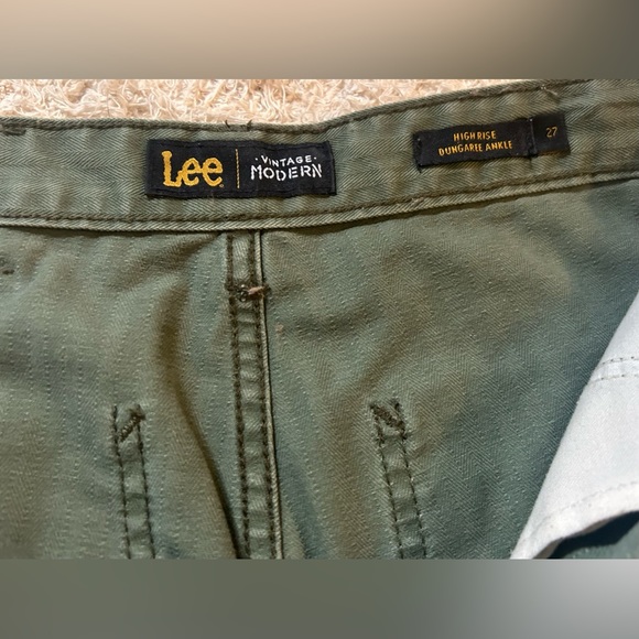 Lee High Rise Dungaree Ankle Pant Olive - Picture 8 of 13